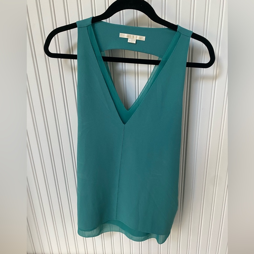 Cooper and Ella  Sleeveless V-Neck Top. Gorgeous color. Pic doesn’t do justice